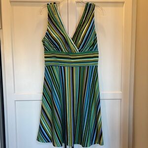 R&K Multicolor Striped Midi Dress